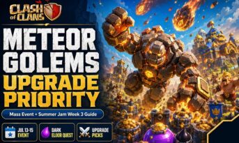 رویداد Meteor Golems Mass کلش اف کلنز